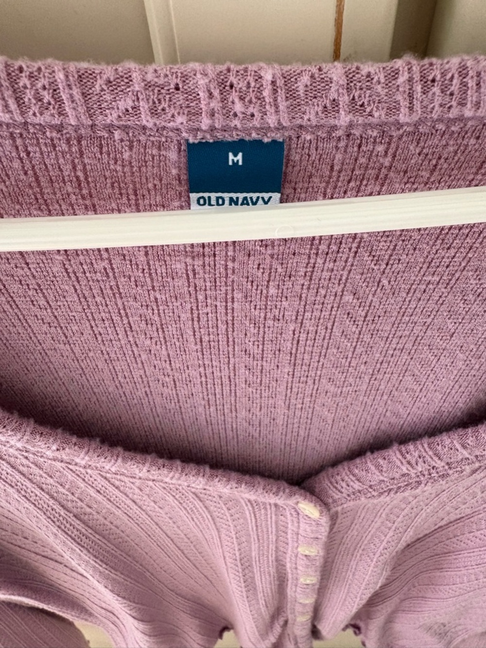 Pink Button-Front Knit Top - Picture 4 of 5